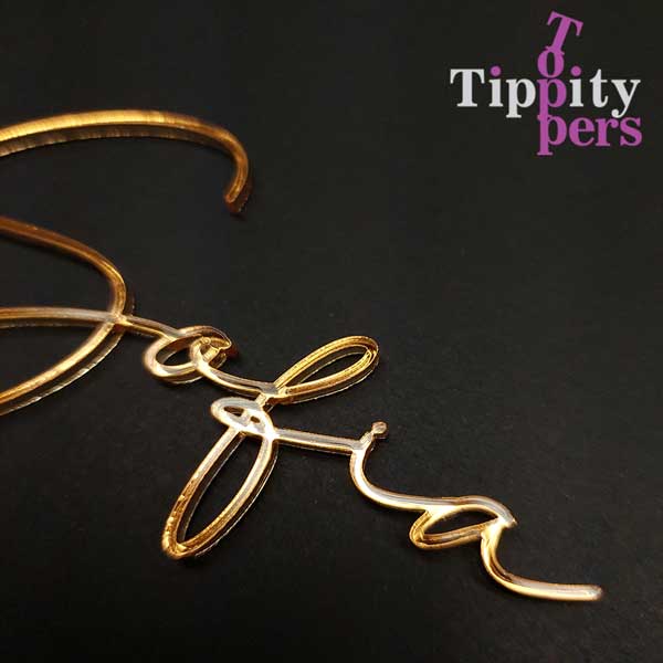 Cake Charms en acrylique Miroir 24K Or