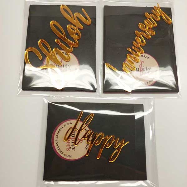 Cake Charms en acrylique Miroir 24K Or