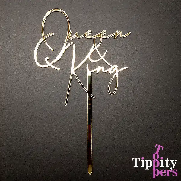 Queen et King Cake topper de mariage en acrylique