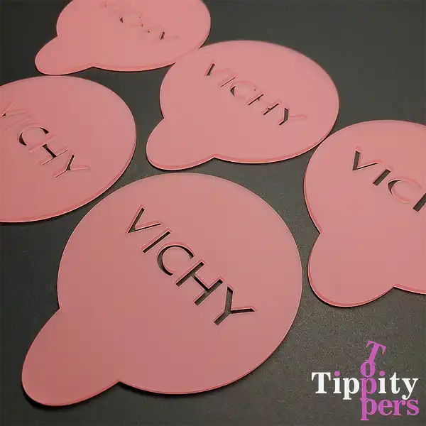 Reusable acrylic stencils for coffee or cocktail art