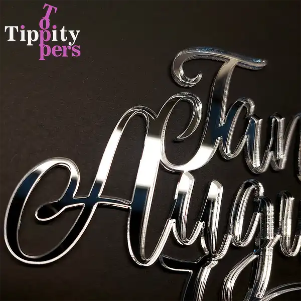 Cake Topper Personnalisé en Acrylique Pour le anniversaire en Italien