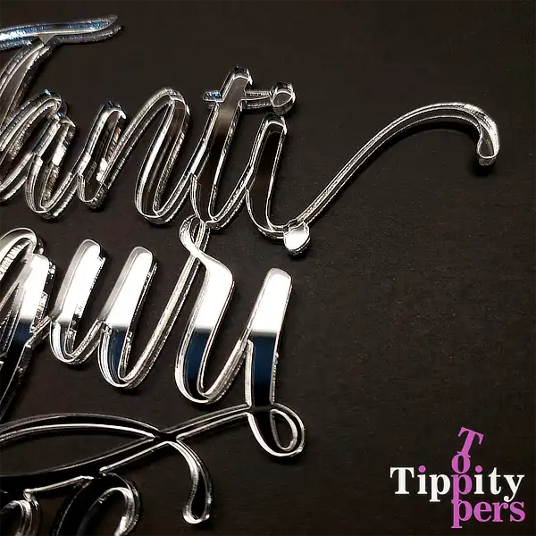 Tanti Auguri Cake Topper en Acrylique en Italien